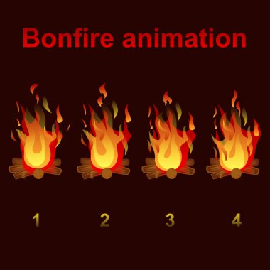 şenlik ateşi animasyon sprite, oyun tasarımı, jpg kopya için