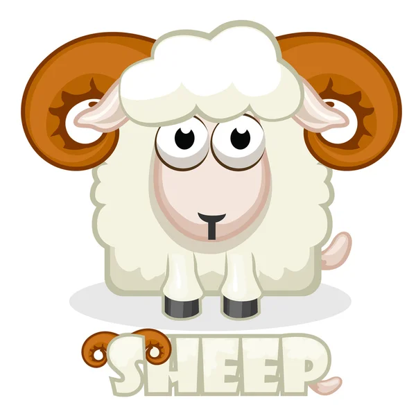 Kreskówka kwadrat owiec — Zdjęcie stockowe