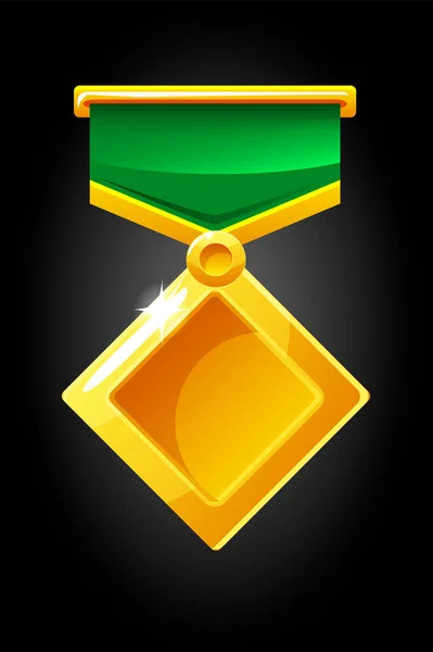 Vetor ilustrado ícone de medalha de diamante para o jogo. —  Vetores de Stock