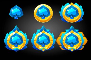 Oynatma kartları ödül simgesi simgesi simgesi.