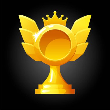 Oyun için vektör altın ödül şablonu.