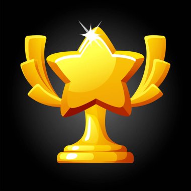Maç için altın yıldızlı vektör ödülü.