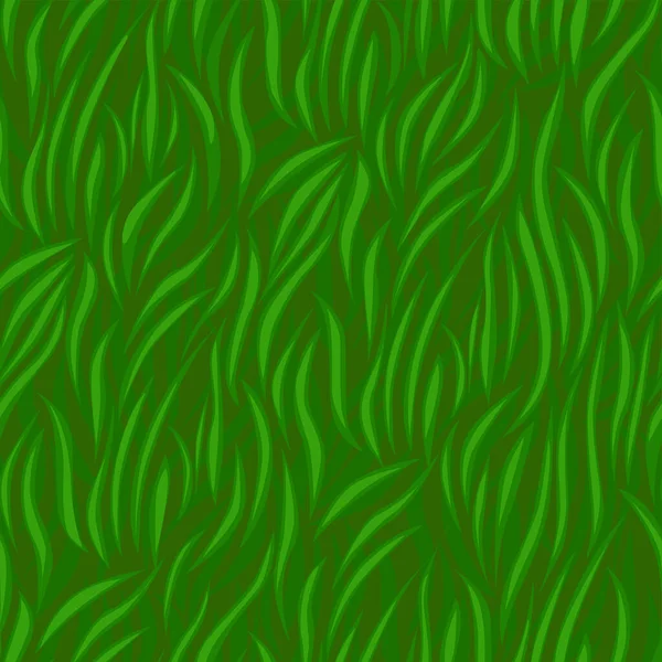 Herbe motif sans couture, texture vert vagues d'herbe pour papier peint ui jeu. — Image vectorielle