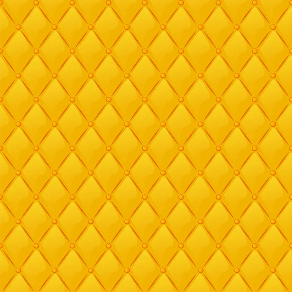 Seamless pattern gold quilted textile texture for wallpaper. — Archivo Imágenes Vectoriales