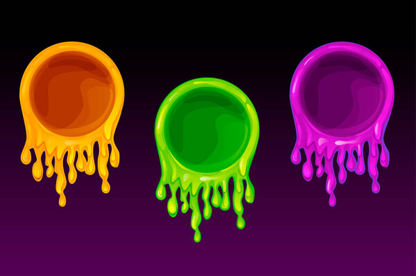 Слизистая рамка, чистый яркий шаблон для графического дизайна.