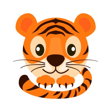 Grafik tasarım için karton surat kaplanı.