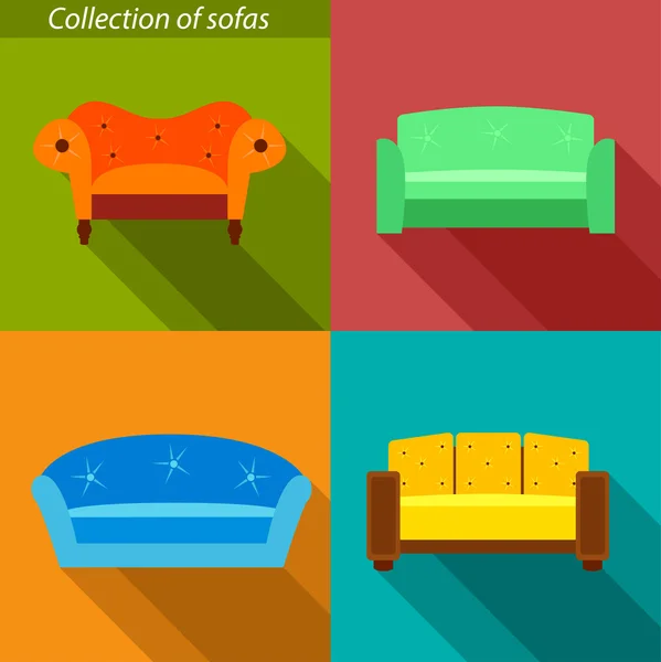 Vector Colección de sofás — Vector de stock