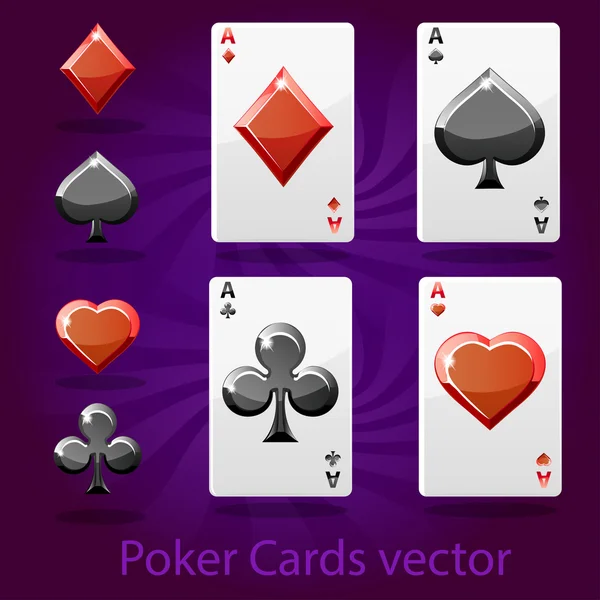 Poker speelkaart vector — Stockvector
