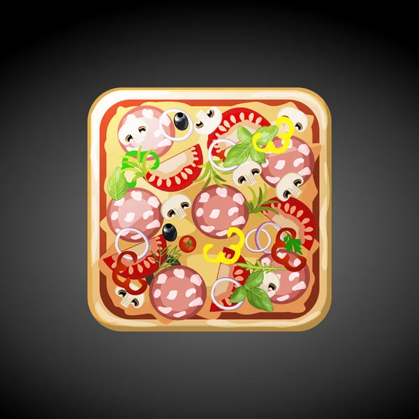 square food pizza icons