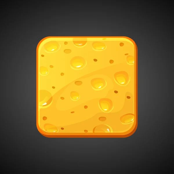 Quadratische Käse-Ikonen — Stockvektor
