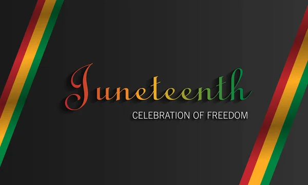 Juneteenth Freedom Day Juni Afroamerikanska Befrielsedagen Svart Röd Och Grön — Stock vektor