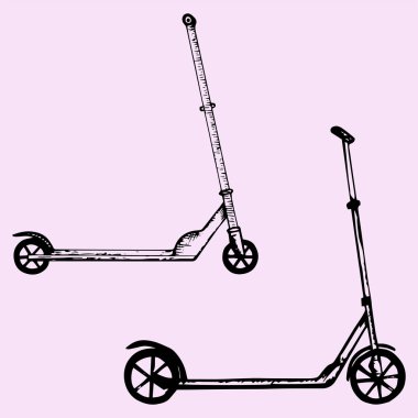 itme scooter, doodle stili