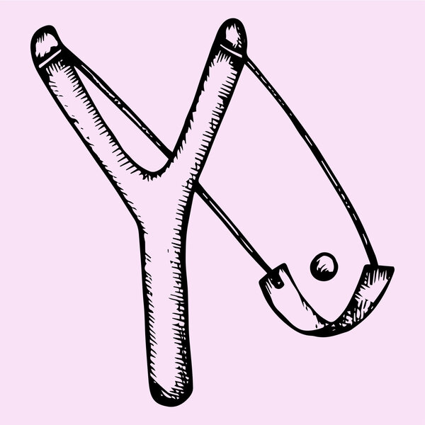 Деревянная катапультная рогатка
