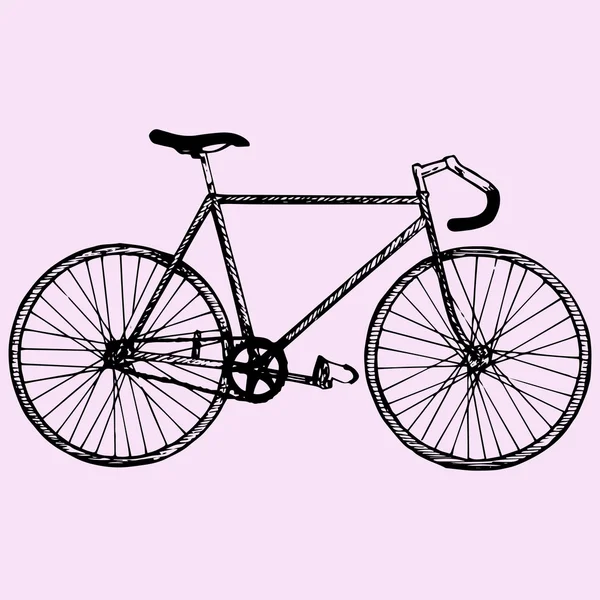 Bicicleta deportiva, bicicleta de carretera de carreras — Archivo Imágenes Vectoriales