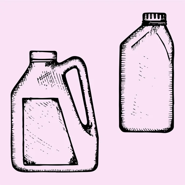 Motoröl, Plastikflasche — Stockvektor