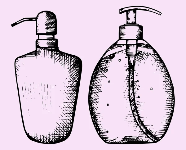 液体肥皂，涂鸦风格 — 图库矢量图片