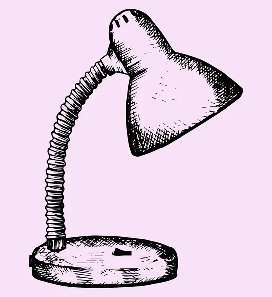 Lampada da scrivania, stile doodle — Vettoriale Stock