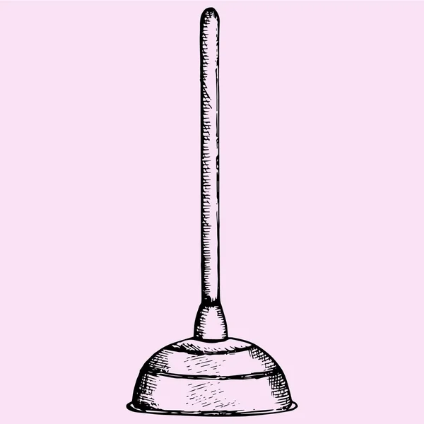 Cleaning service plunger, vector — Stock Vector