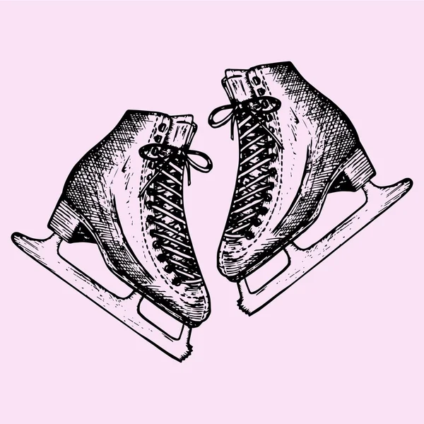 Figura patins, estilo doodle — Vetor de Stock