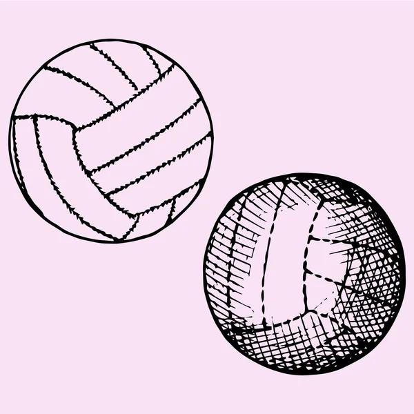 Satz Volleyball, Vektor — Stockvektor