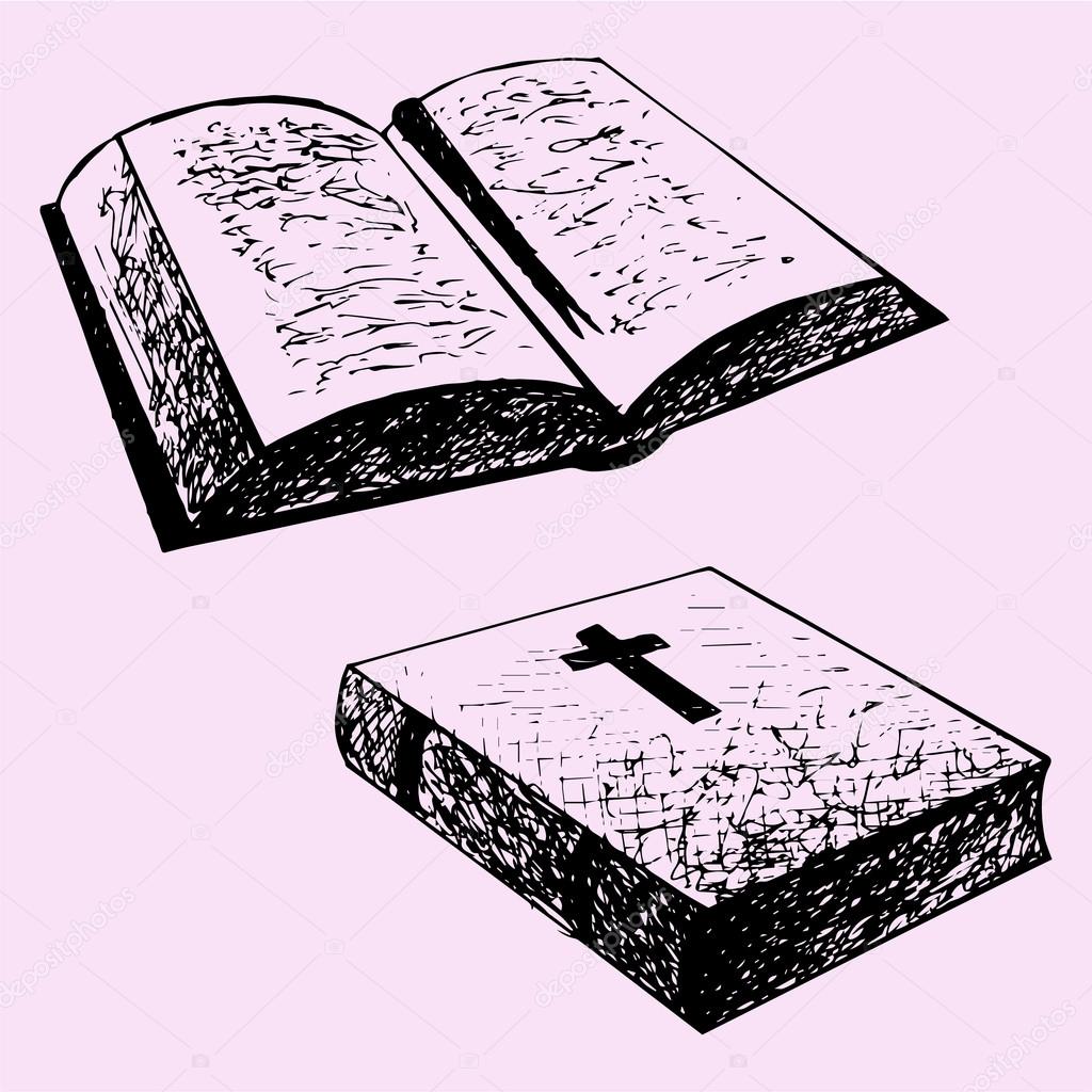 holy bible doodle style, sketch illustration