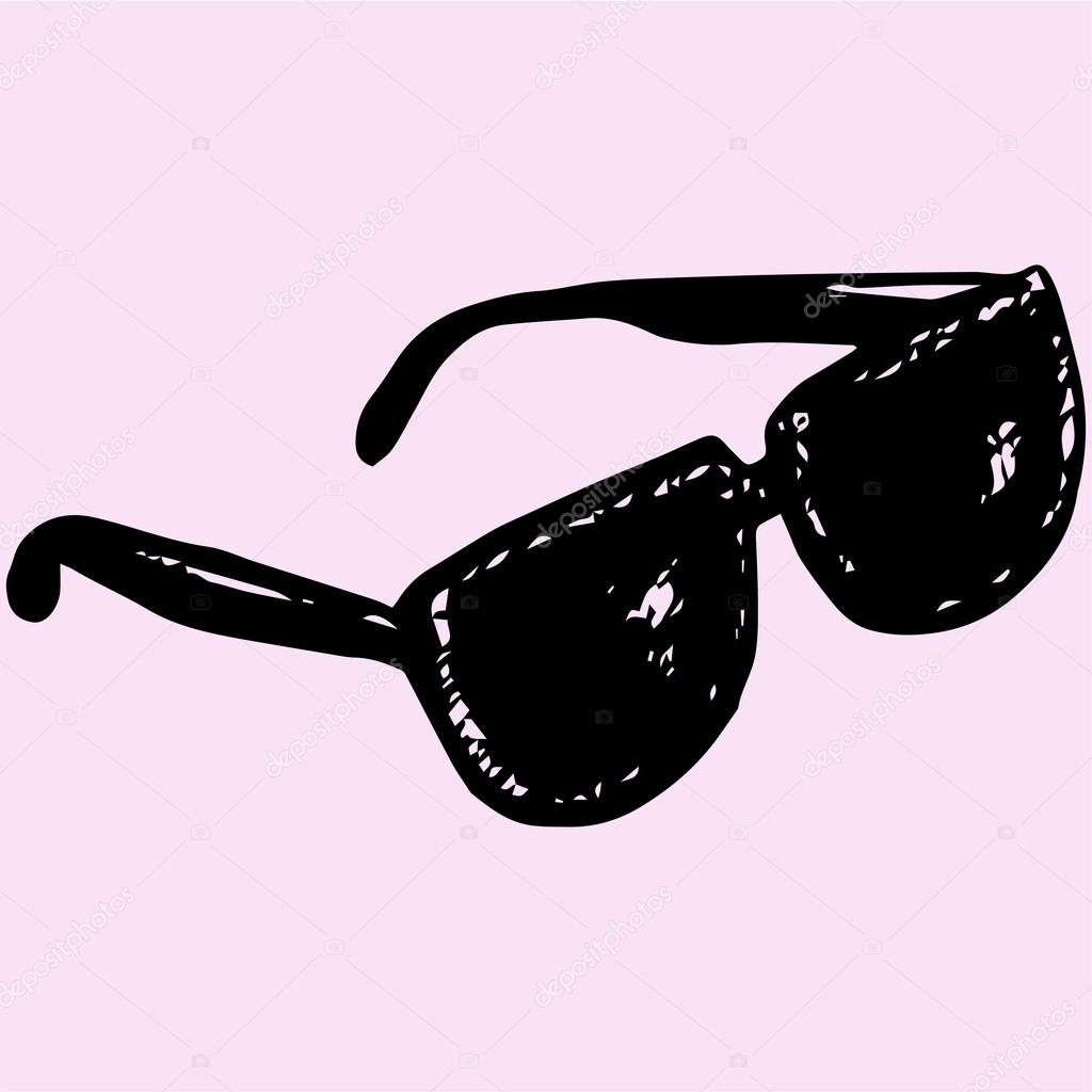 Sunglasses, doodle style, vector Stock Vector by ©turchenko3560