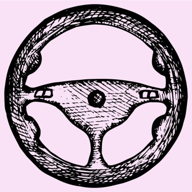 Direksiyon simidi, doodle stili