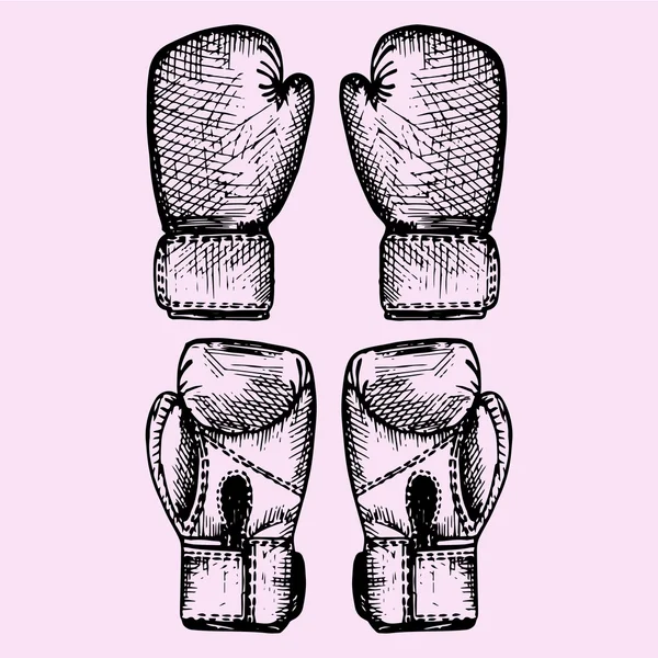 Conjunto de los guantes de boxeo — Vector de stock