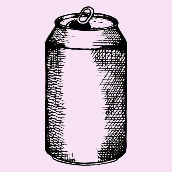 Canette de soda de bière ouverte — Image vectorielle