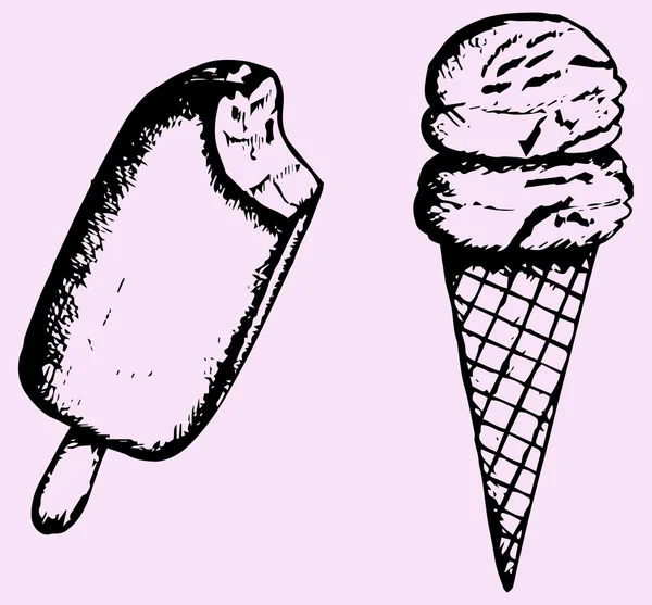 Coleção de sorvete — Vetor de Stock