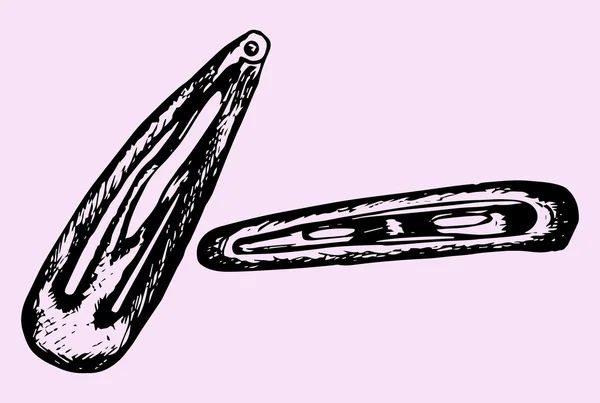 Шпильки для волосся, набір, каракулі — стоковий вектор