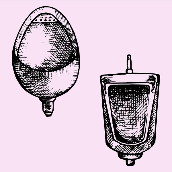 Establecer urinarios en el baño de hombres — Archivo Imágenes Vectoriales