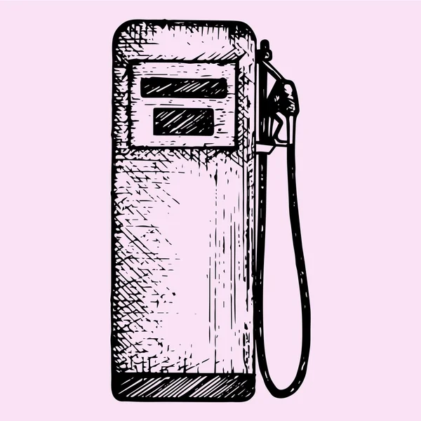 Πρατήρια βενζίνης, η βενζίνη βενζινάδικο — Διανυσματικό Αρχείο
