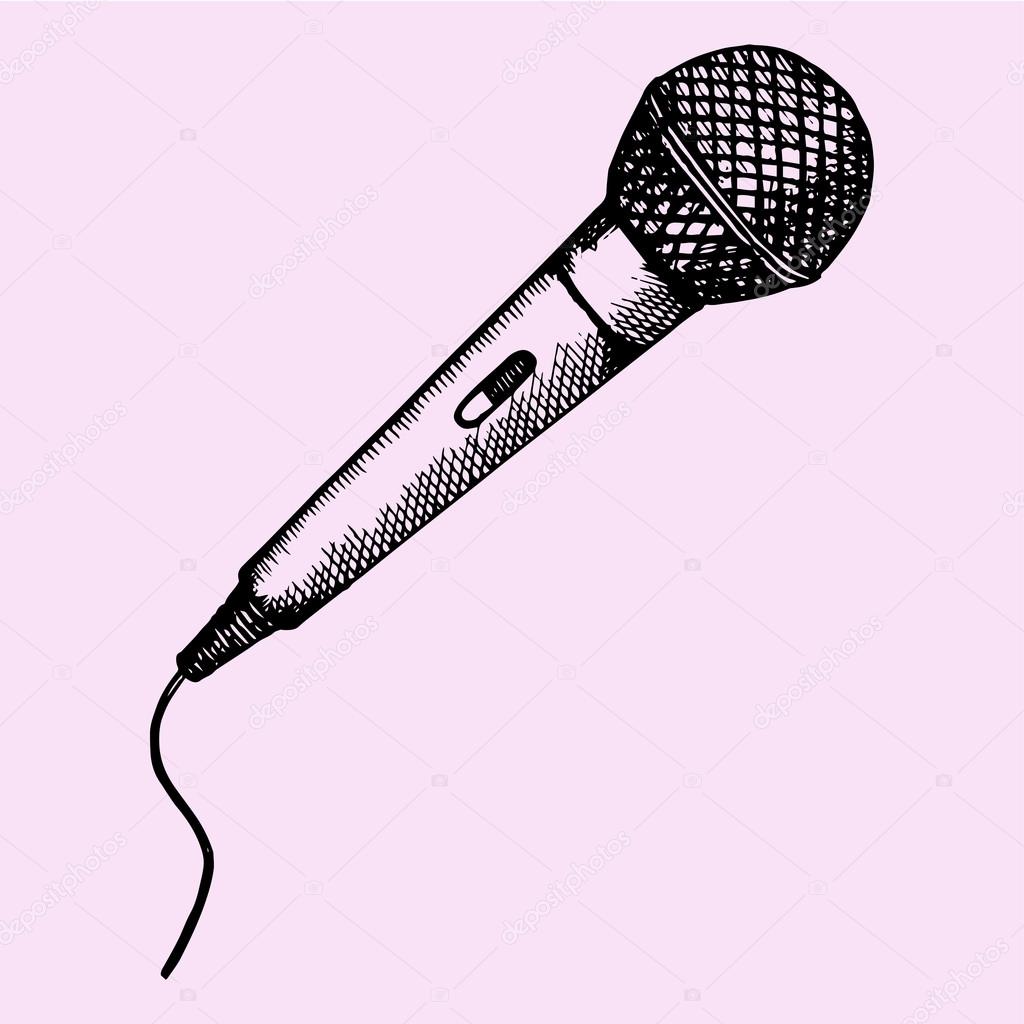 Microphone for Karaoke, vector