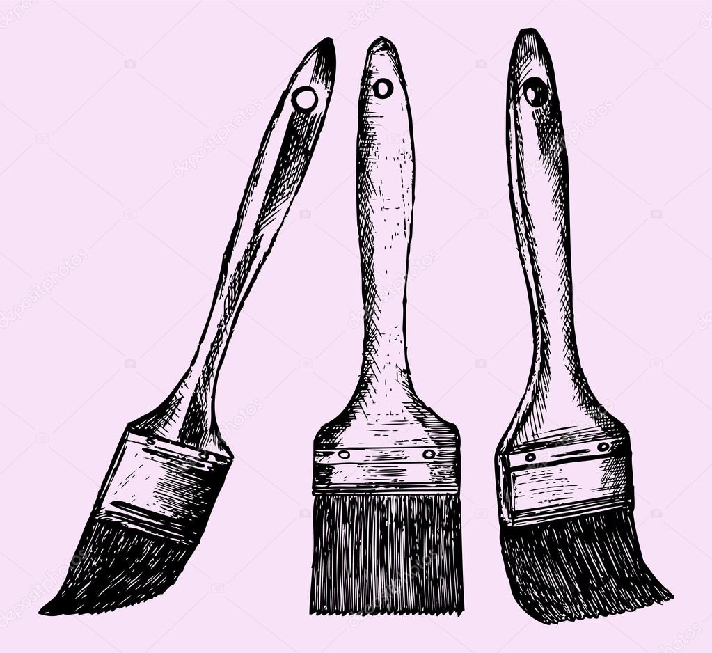 Paint brush, doodle style Stock Vector Image by ©turchenko3560.gmail