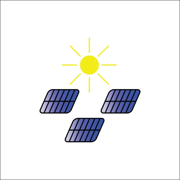 Sluneční energie ikona — Stockový vektor