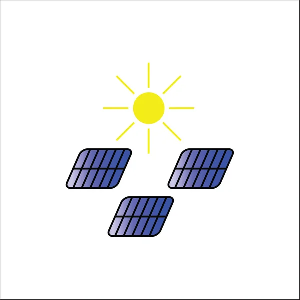 Icono de energía solar — Vector de stock