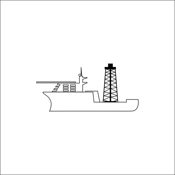 Silhouettes of ships and marine structures — Stock Vector © Pulsmusic79