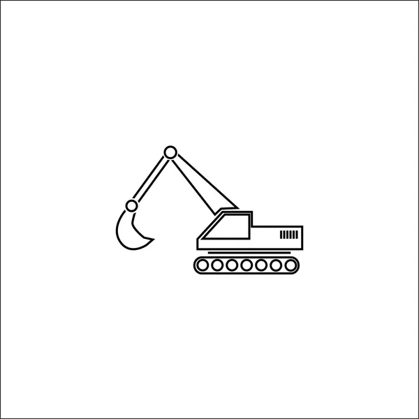 Excavator icon outline — Stock Vector