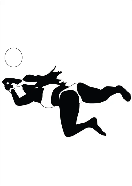 Silhouette de bikini fille — Image vectorielle