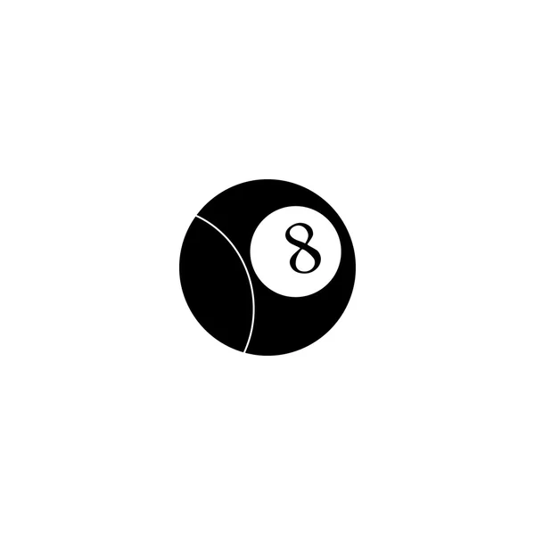 Icône billard noir — Image vectorielle