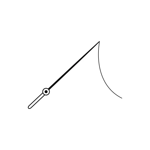 Fiske-ikonen svart — Stock vektor