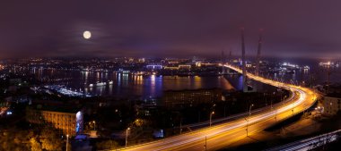 Vladivostok köprü panorama geceleri