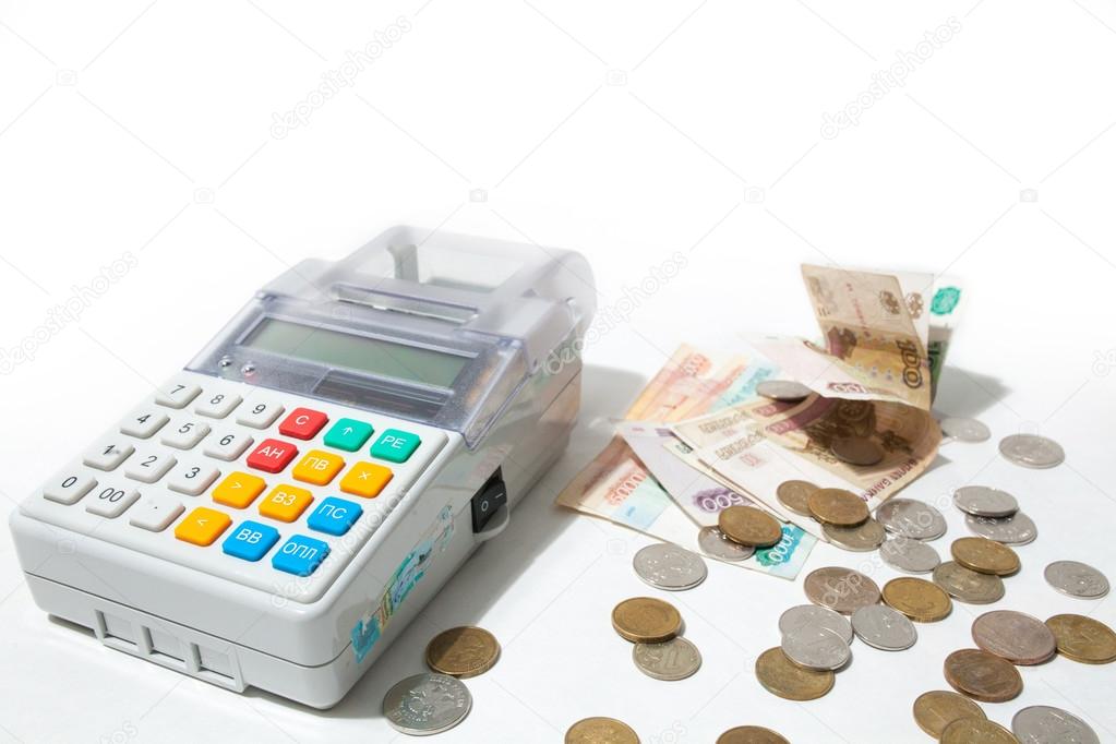 Cash register isolated