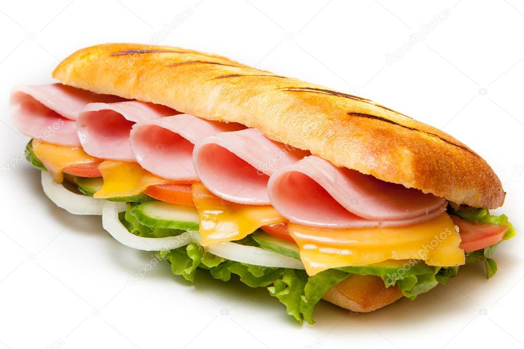 Ham pannini sandwich