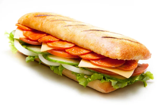 Салямі pannini сендвіч — стокове фото