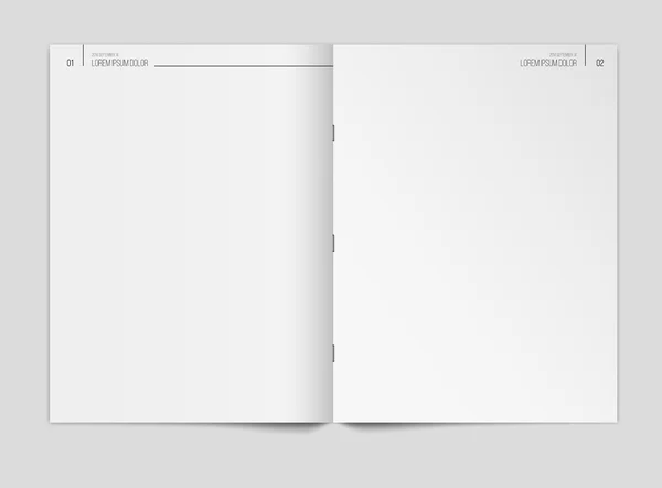 Modèle de journal vierge sur fond gris. Illustration vectorielle. PSE10 . — Image vectorielle