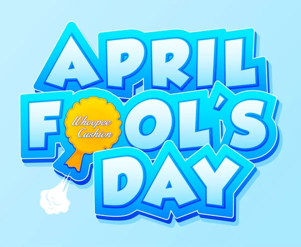 Nisan Fools Day yazı. Vektör çizim tebrik kartı, reklam, promosyon, afiş, broşür, blog, makale, pazarlama, tabela, e-posta için. Mutlu Fool's Day / Eps 10 — Stok Vektör