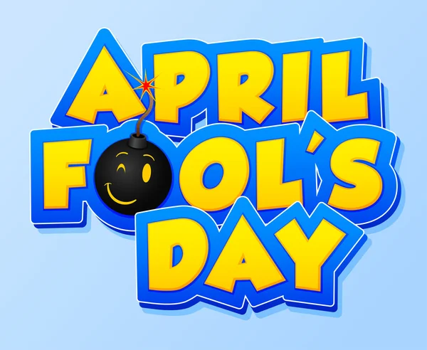 April Fools Day belettering. Vectorillustratie voor wenskaart, advertentie, promotie, affiche, folder, blog, artikel, marketing, bewegwijzering, e-mail. Dag van de gelukkige Dwaas / Eps 10 — Stockvector