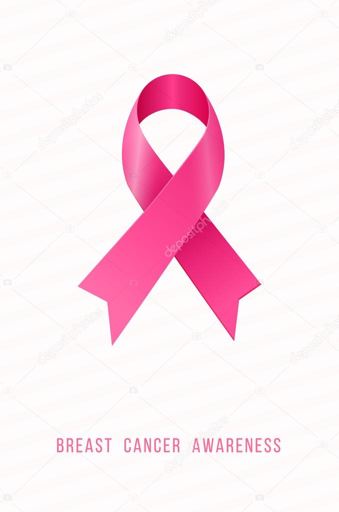 Breast cancer awareness pink ribbon